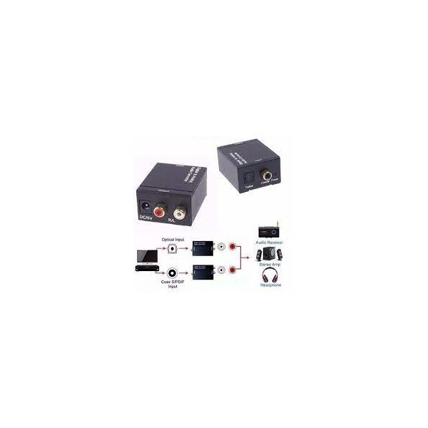 Convertidor de audio digital óptico / coaxial a análogo RCA - Alimentación  por USB - Tecnopura